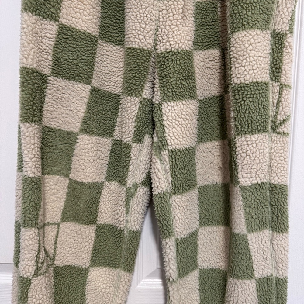 Saturdays NYC Green and White Polar Fleece Serai Trousers - Size large - Picture 7 of 14